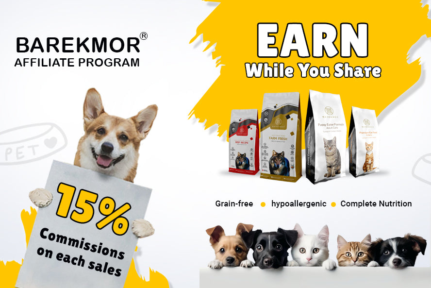 BAREKMOR PET FOODS Affiliate Program earn while you support
